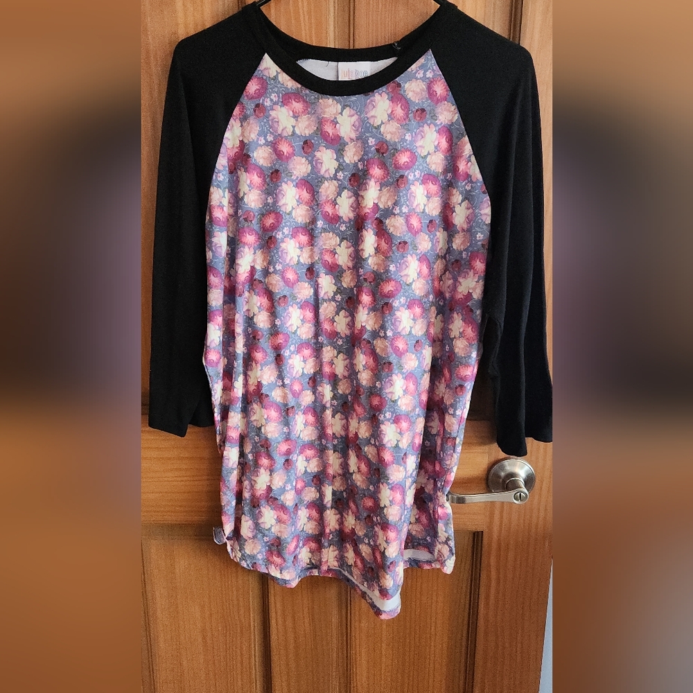 Floral Raglan Sleeve Women's Top